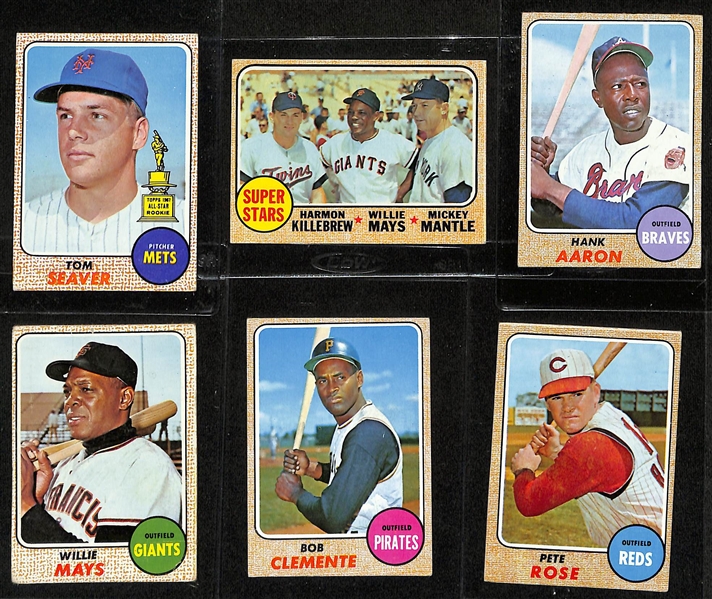 1968 Topps Baseball Complete Set (All 598 Cards!) in Mostly VG-EX Condition w. Nolan Ryan Rookie #177 Graded SGC 4, Mantle #280 Graded SGC 4.5, Johnny Bench Rookie #247 Graded SGC Authentic
