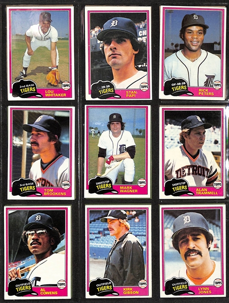 Lot of (9) Topps Baseball Sets from 1981 - 1989 in Albums by Team