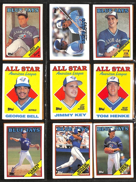 Lot of (9) Topps Baseball Sets from 1981 - 1989 in Albums by Team