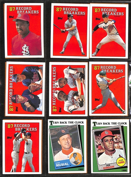 Lot of (9) Topps Baseball Sets from 1981 - 1989 in Albums by Team