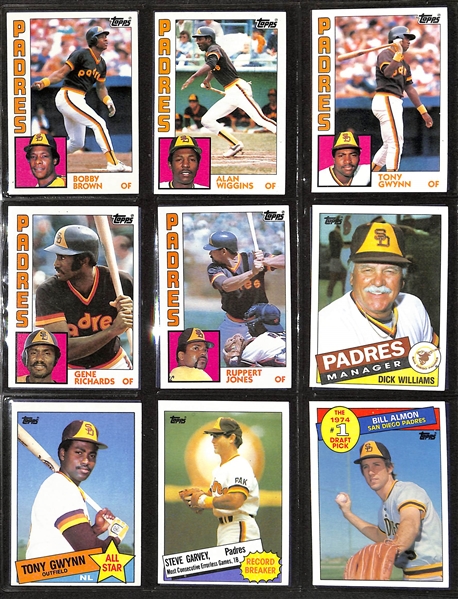 Lot of (9) Topps Baseball Sets from 1981 - 1989 in Albums by Team