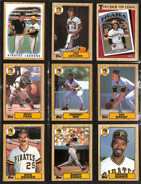 Lot of (9) Topps Baseball Sets from 1981 - 1989 in Albums by Team