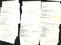 Lot of (200+) Signed Mostly Hockey Index Cards inc. Tony Esposito, Paul Coffey, Gil Perreault, Jack OCallahan, + (JSA Auction Letter)