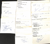 Lot of (200+) Signed Mostly Hockey index Cards inc. Steve Yzerman, Mike Bossy, Don Cherry, Mike Ramsey, + (JSA Auction Letter)