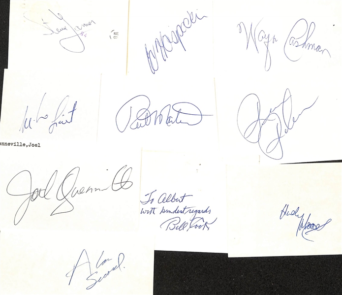 Lot of (200+) Signed Mostly Hockey index Cards inc. Steve Yzerman, Mike Bossy, Don Cherry, Mike Ramsey, + (JSA Auction Letter)