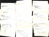 Lot of (200+) Signed Mostly Hockey Index Cards inc. Patrick Roy, Ed Belfour, Scott Stevens, Ron Duguay, + (JSA Auction Letter)