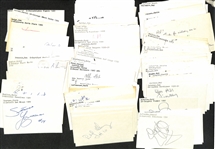 lot of (150+) Signed Mostly Hockey Index Cards inc. Steve Yzerman, Chris Chelios, Ray Bourque, Barry Bonnell, Steve Kasper, + (JSA Auction Letter)