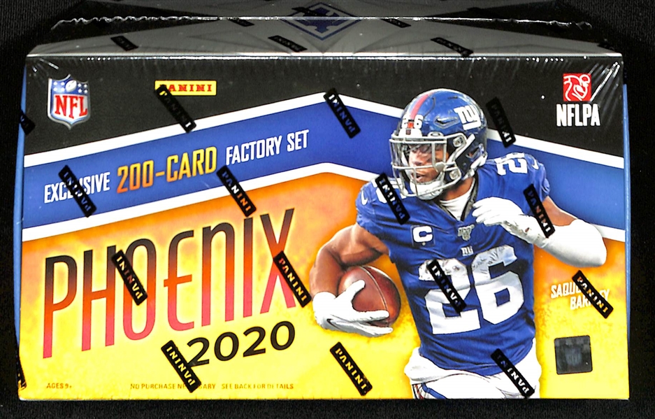 2020 Panini Phoenix Football 200-Card Complete Set - All Cards Are Fireburst Insert Short-Prints (Rookies of Burrow, Herbert, Hurts, Tagovailoa, Lamb, Jefferson; Plus Stars like Tom Brady!)