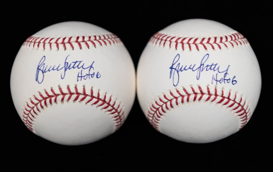 Lot of (2) Bruce Sutter Signed Official Major League Baseballs (HOF 06 Inscriptions)