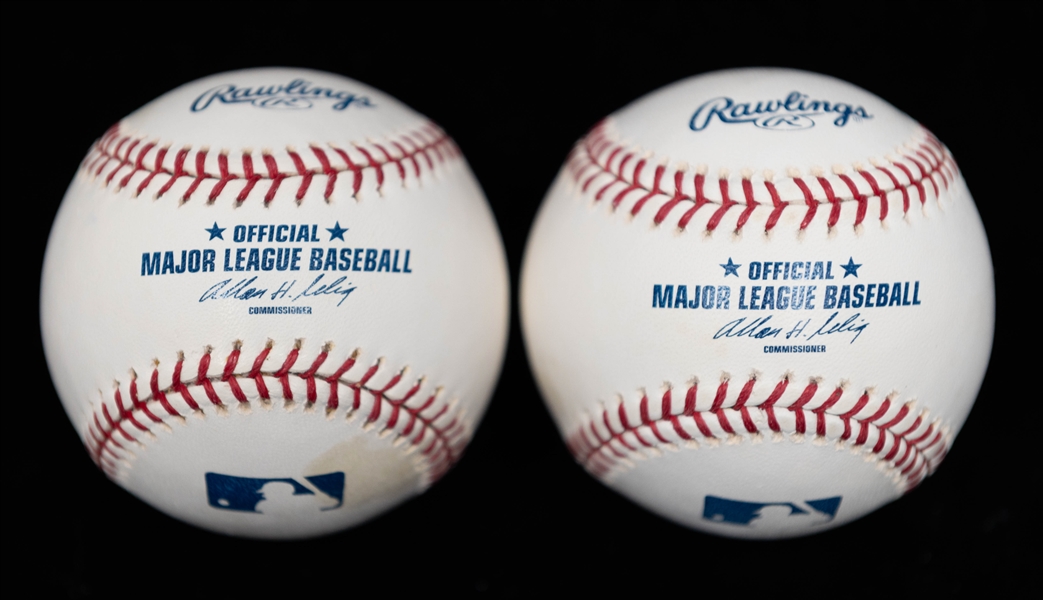 Lot of (2) Bruce Sutter Signed Official Major League Baseballs (HOF 06 Inscriptions)