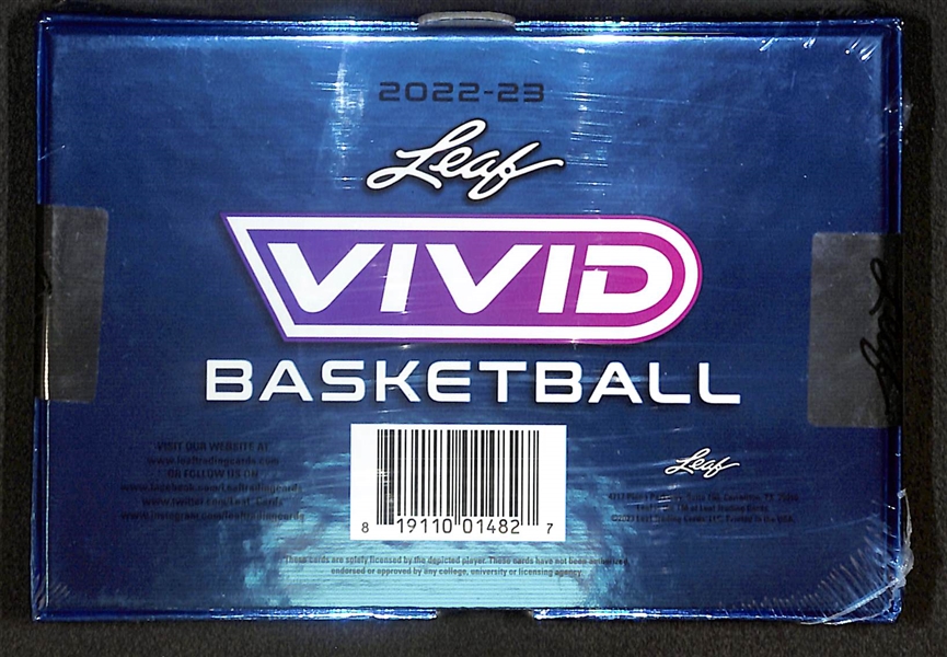 2022/23 Leaf Vivid Basketball Hobby Box - Sealed (6 autos)