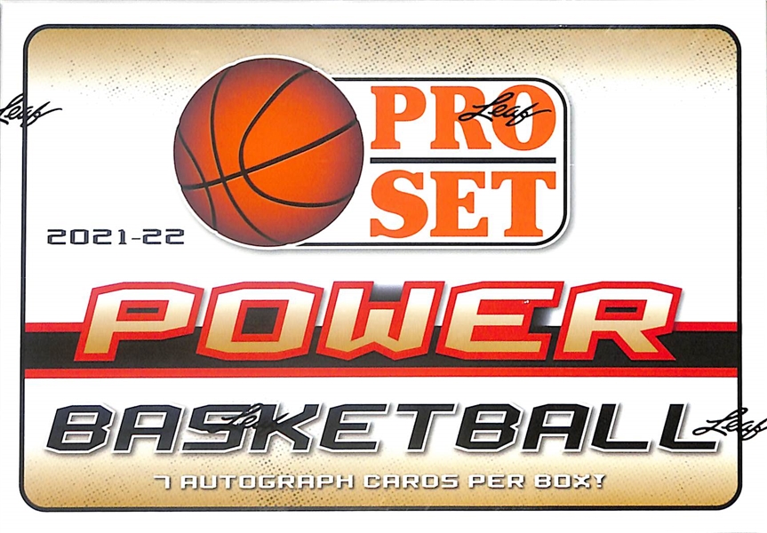 2021/22 Leaf Pro Set Power Basketball Sealed Hobby Box (7 autos)