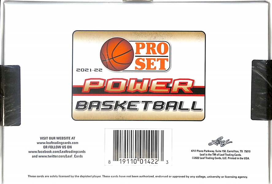 2021/22 Leaf Pro Set Power Basketball Sealed Hobby Box (7 autos)