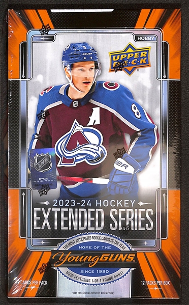 2023/24 Upper Deck Hockey Extended Series Hobby Box (6 Young Guns)