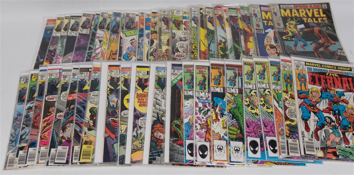 Lot of (50+) Marvel Comic Books inc. Eternals, Dracula, Marvel Tales, & Dr. Strange