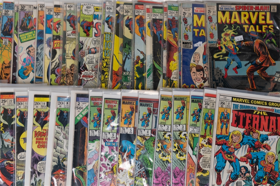 Lot of (50+) Marvel Comic Books inc. Eternals, Dracula, Marvel Tales, & Dr. Strange