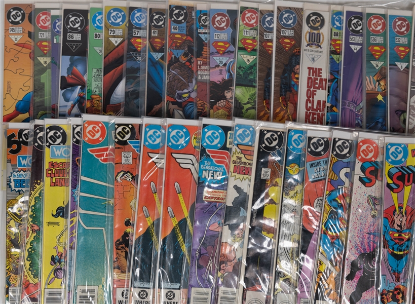 Lot of (51) DC Comics Comic Books w. Superman, World's Finest (Superman and Batman), and Wonder Woman