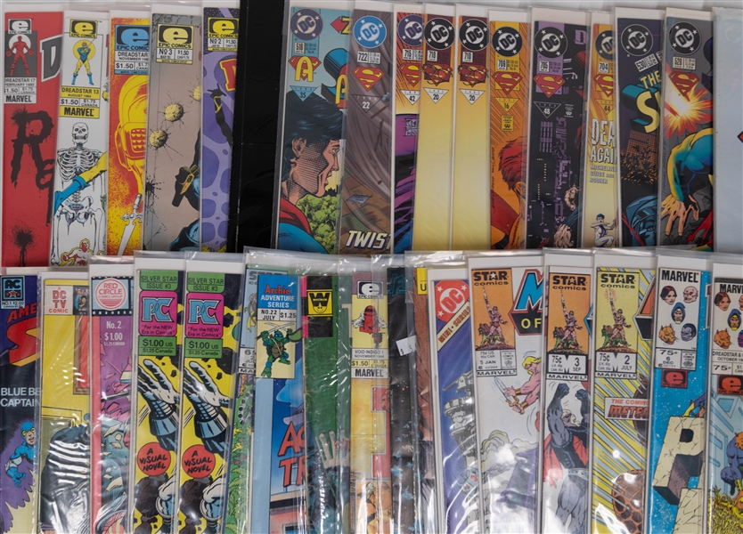 Lot of (44) Comic Books w. Superman, Dreadstar, He-Man, and more