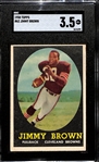 1958 Topps Football #62 Jim Brown Rookie Card Graded SGC 3.5