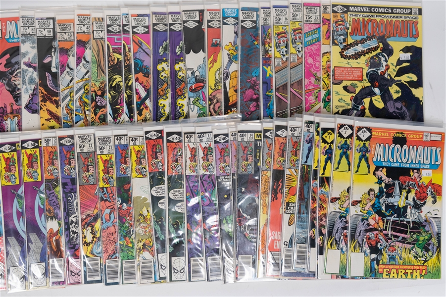 Lot of (56) Marvel Comics Micronauts Comic Books