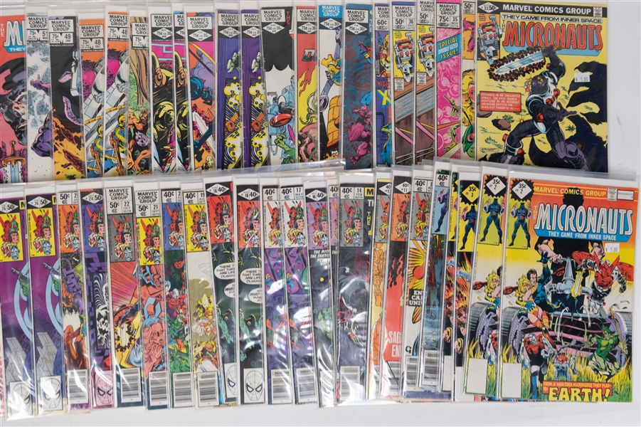 Lot of (56) Marvel Comics Micronauts Comic Books