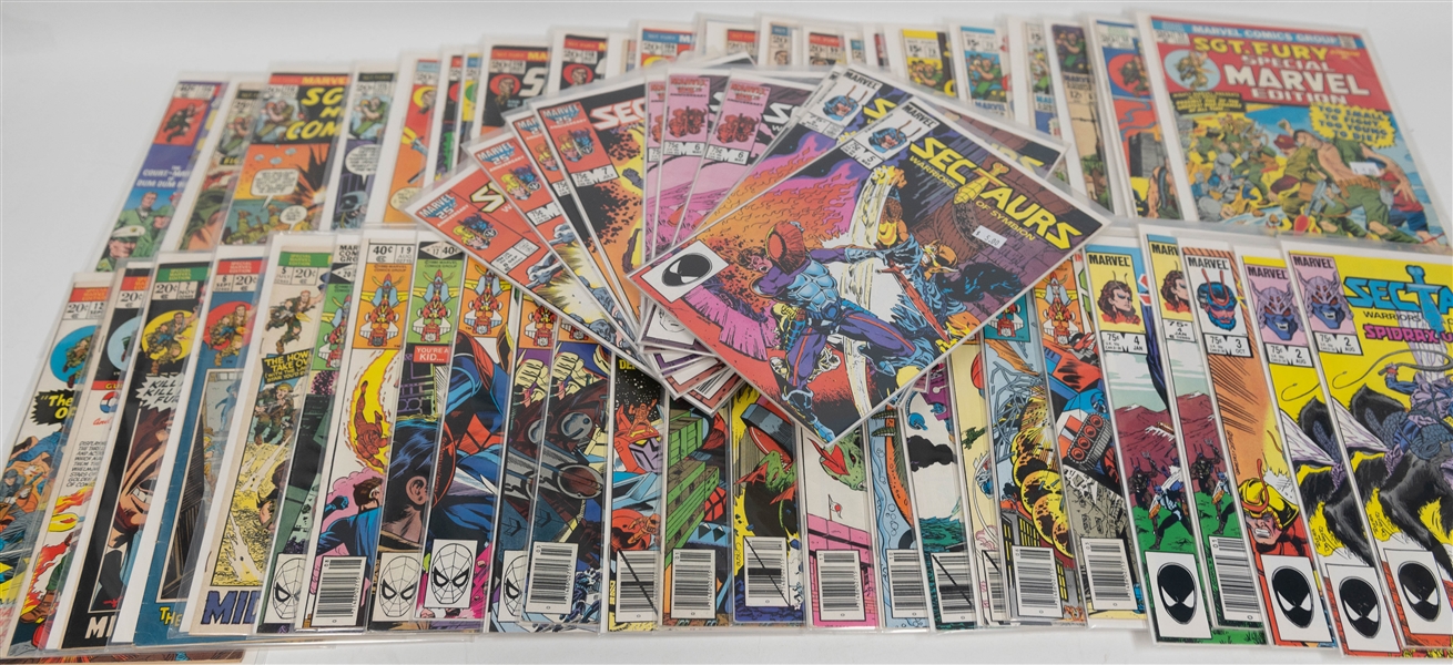 Lot of (59) Marvel Comic Books w. Sectaurs, Shogun Warriors, and Sgt. Fury