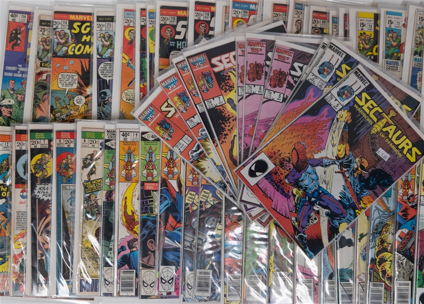 Lot of (59) Marvel Comic Books w. Sectaurs, Shogun Warriors, and Sgt. Fury