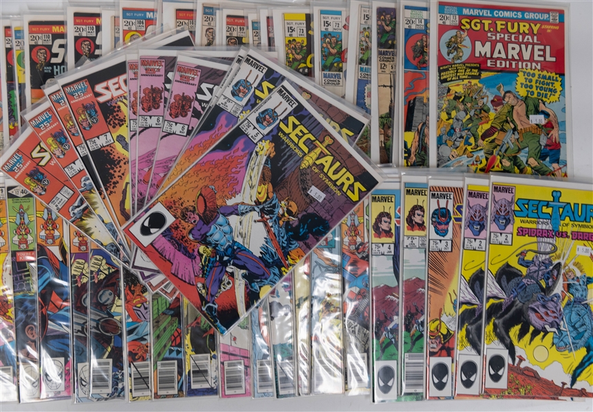 Lot of (59) Marvel Comic Books w. Sectaurs, Shogun Warriors, and Sgt. Fury