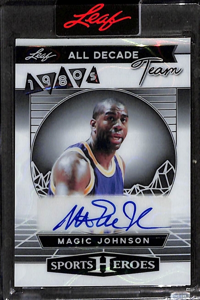 2025 Leaf Sports Heroes Autographed Magic Johnson #1/1 Card