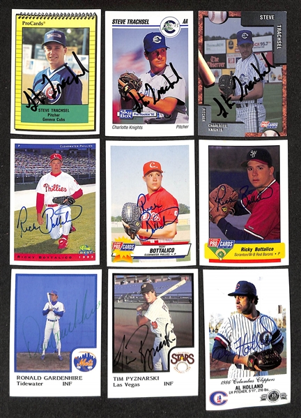 450+ Signed Minor League Baseball Cards w. Jorge Posada, Curtis Granderson, (2) Kevin Youkilis, Dexter Fowler, More (JSA Auction Letter)
