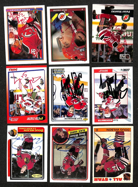 Lot of (350+) Signed Hockey Cards inc. Martin Brodeur, Chris Osgood, (3) Brian Leetch, + (JSA Auction Letter)