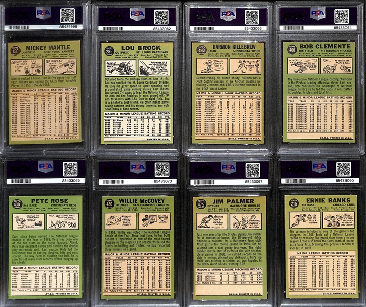 1967 Topps Complete Baseball Card Set (Missing the Tom Seaver Rookie #581 Card) - Mostly VG to Mint w. 18 PSA Graded Cards inc. Mantle (PSA 7ST), Brock (PSA 8), Killebrew (PSA 8OC), Clemente (PSA...