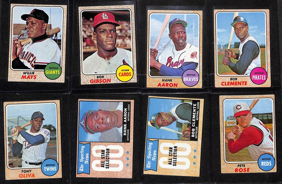 Complete 1968 Topps Baseball Card Set - All 598 Cards!  Includes 5 Graded Cards w. Nolan Ryan Rookie (SGC 4), Mantle #200 (SGC 4), Super Stars #490 Mantle/Mays/Killebrew (SGC 7), Seaver #45 (SGC...