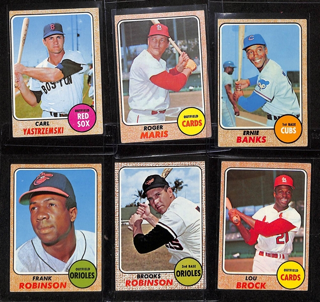 Complete 1968 Topps Baseball Card Set - All 598 Cards!  Includes 5 Graded Cards w. Nolan Ryan Rookie (SGC 4), Mantle #200 (SGC 4), Super Stars #490 Mantle/Mays/Killebrew (SGC 7), Seaver #45 (SGC...