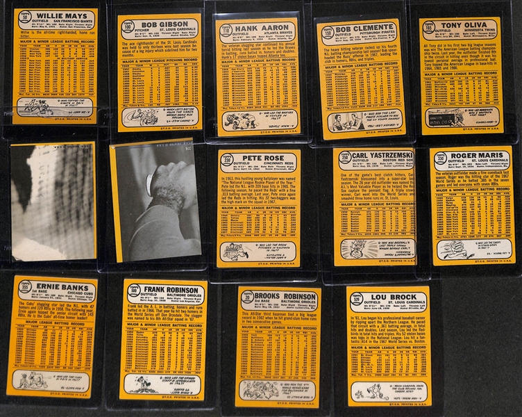 Complete 1968 Topps Baseball Card Set - All 598 Cards!  Includes 5 Graded Cards w. Nolan Ryan Rookie (SGC 4), Mantle #200 (SGC 4), Super Stars #490 Mantle/Mays/Killebrew (SGC 7), Seaver #45 (SGC...