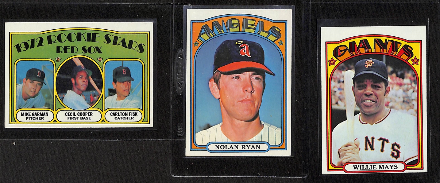 Complete 1972 Topps Baseball Card Set - All 787 Cards - w. Carlton Fisk Rookie & Nolan Ryan