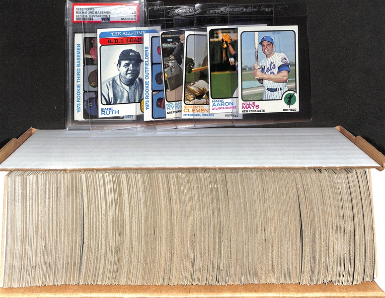 Complete 1973 Topps Baseball Card Set - All 660 Cards!  Includes Mike Schmidt RC (PSA 5)