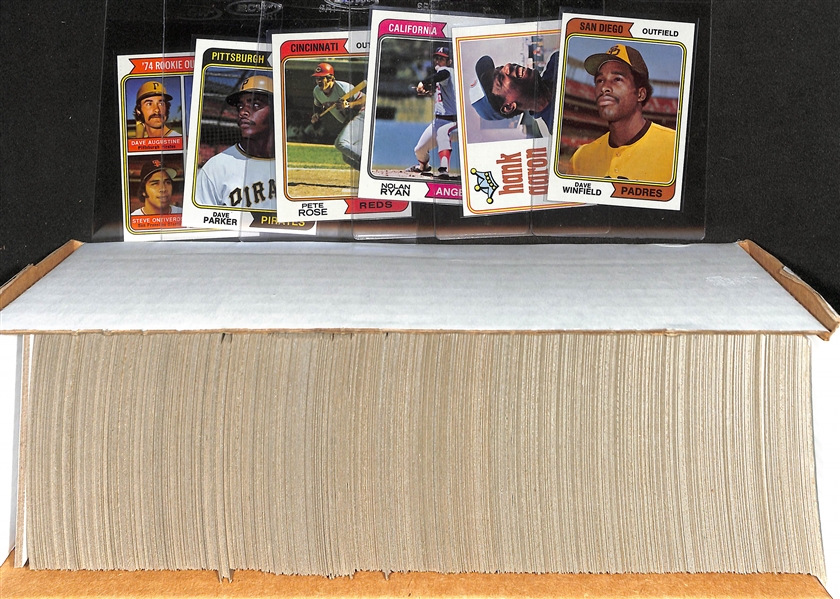 Complete 1974 Topps Baseball Card Set - All 660 Cards - w. Dave Winfield Rookie Card