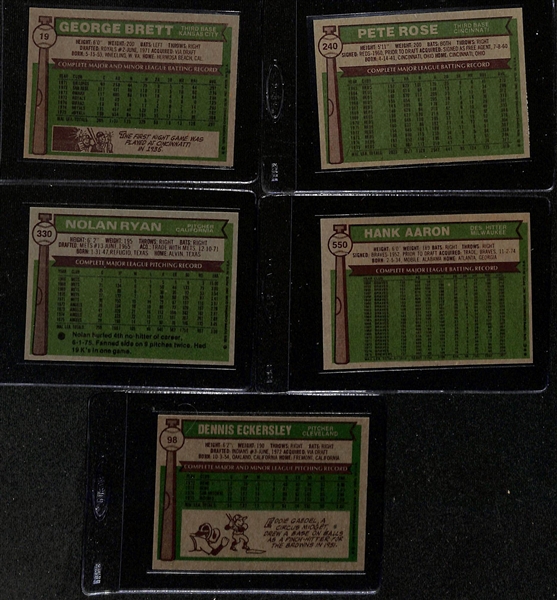 Complete 1976-1978 Topps Baseball Card Sets w. 1976 Eckersley RC, 1977 Andre Dawson RC, & 1978 Eddie Murray RC
