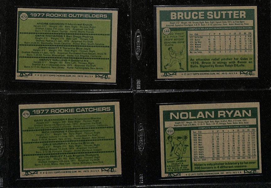 Complete 1976-1978 Topps Baseball Card Sets w. 1976 Eckersley RC, 1977 Andre Dawson RC, & 1978 Eddie Murray RC