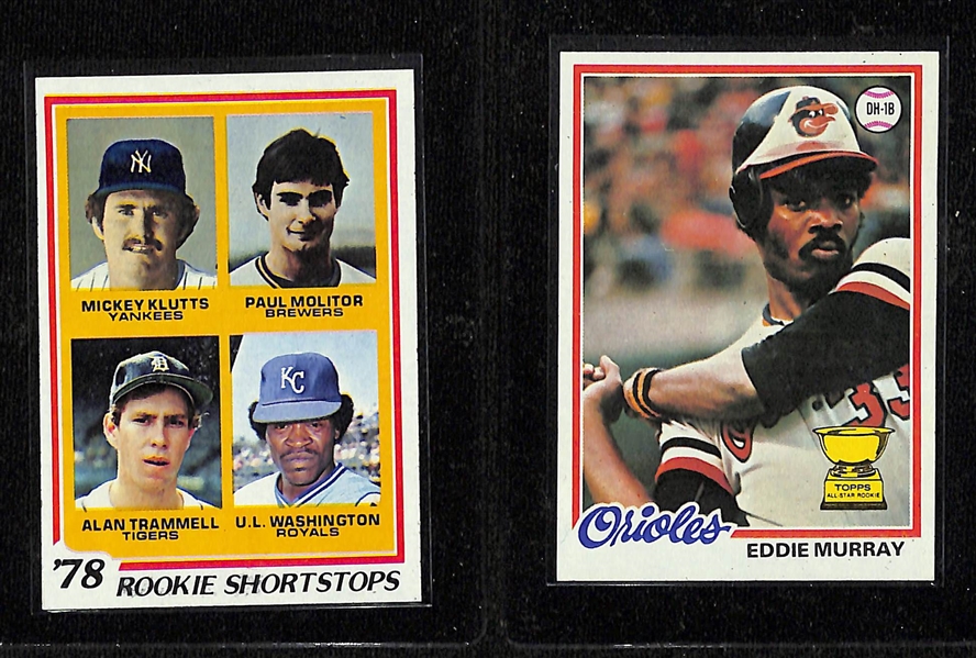 Complete 1976-1978 Topps Baseball Card Sets w. 1976 Eckersley RC, 1977 Andre Dawson RC, & 1978 Eddie Murray RC