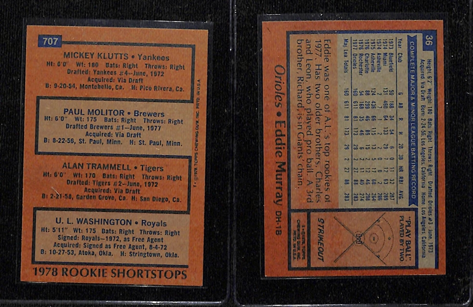 Complete 1976-1978 Topps Baseball Card Sets w. 1976 Eckersley RC, 1977 Andre Dawson RC, & 1978 Eddie Murray RC