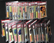 (55) Different 1956 Topps Cards - All Graded PSA 5 w. Slaughter, Zimmer, Gilliam, McDougald, Furillo, Podres, Kuenn, Cardinals Team, Labine, Piersall, Skinner, +