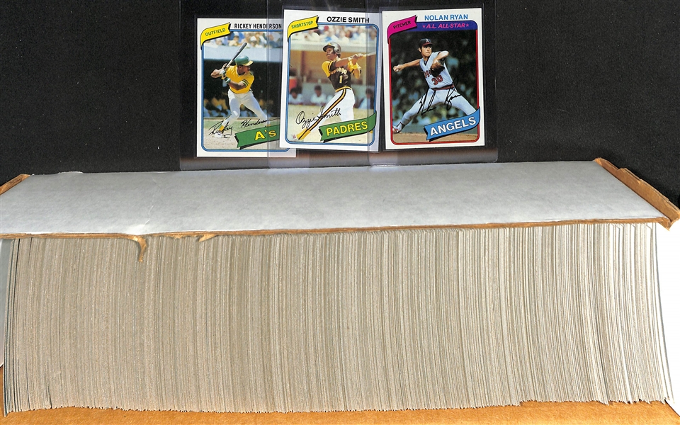 1979 & 1980 Topps Complete Baseball Sets (Both 726 cards) w. Ozzie Smith Rookie & Rickey Henderson Rookie