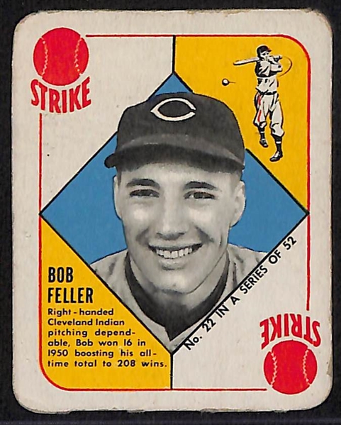  Lot of (16) 1951-1952 Topps & Bowman Baseball Cards w. 1951 Topps Bob Feller Red Back