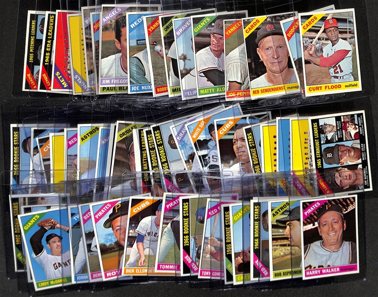 460+ Mostly High-Quality 1966 Topps Cards w. (14 Graded Cards SGC 6 to 7.5 - Inc. Kaline SGC 7 and Frank Howard SGC 7.5)