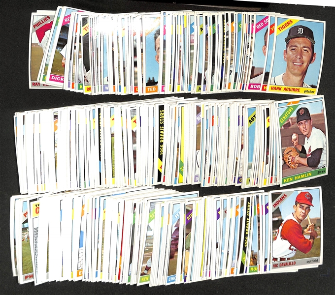 460+ Mostly High-Quality 1966 Topps Cards w. (14 Graded Cards SGC 6 to 7.5 - Inc. Kaline SGC 7 and Frank Howard SGC 7.5)