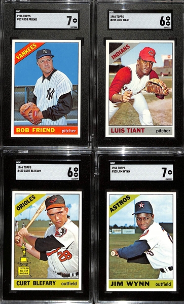 460+ Mostly High-Quality 1966 Topps Cards w. (14 Graded Cards SGC 6 to 7.5 - Inc. Kaline SGC 7 and Frank Howard SGC 7.5)