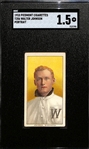 1910 T206 Piedmont Cigarettes Walter Johnson (HOFer - Portrait) Graded SGC 1.5 (Great Eye Appeal - Presents Better Than the Grade)