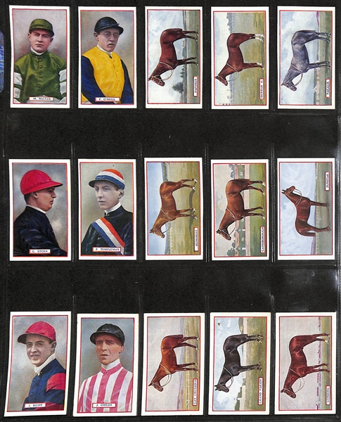 Lot of (5) 1924-1966 Cigarette & Gum Card Non-Sport Sets - Horses & Jockeys